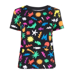 MOSCHINO T-SHIRT  NERO CON...