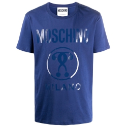 MOSCHINO T-SHIRT BLU CON...