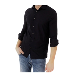 IL fdm camicia in crepe nera